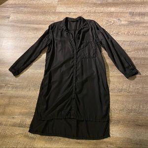 Zara Z1975 Denim Button Down Tunic Dress